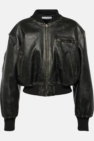 Acne Studios New Lomber leather bomber jacket