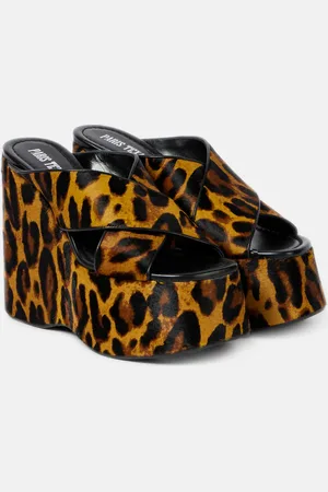 PARIS TEXAS Mara 135 leopard-print platform sandals