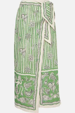 ALÉMAIS Lula printed cotton wrap skirt