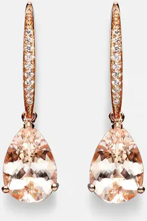 BUCHERER FINE JEWELLERY Blush 18kt rose earrings with diamonds and morganites