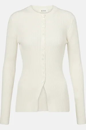 Rohe Ribbed-knit cotton crepe cardigan