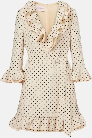 VALENTINO Crepe Couture Plusdepois ruffled minidress