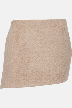 Givenchy Asymmetric alpaca and wool miniskirt
