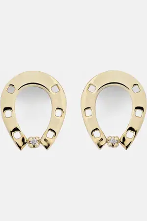 Aliita Horseshoe 9kt and 18kt earrings with diamonds