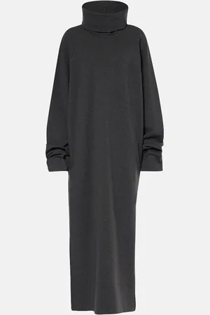 Norma Kamali Turtleneck cotton-blend sweater dress