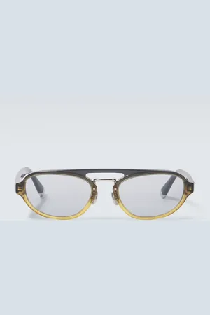Brunello Cucinelli Intarsia Rays aviator sunglasses