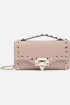 VALENTINO GARAVANI Rockstud Mini leather wallet on chain