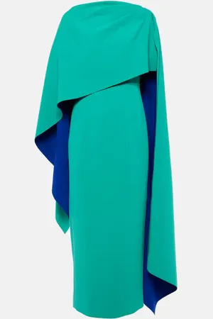 Roksanda Demetria caped crepe gown