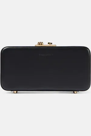 Gianvito Rossi Vali leather clutch