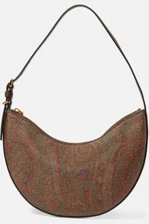 Etro Small leather-trimmed shoulder bag