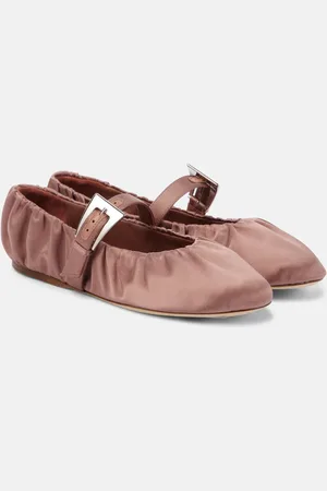 PARIS TEXAS Sveva satin ballet flats
