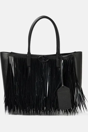 VALENTINO GARAVANI VLogo Locker Large fringed leather tote bag