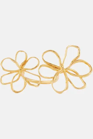 Oscar de la Renta Threaded Flower ring