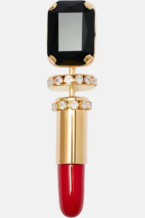 Balmain Lipstick embellished brooch
