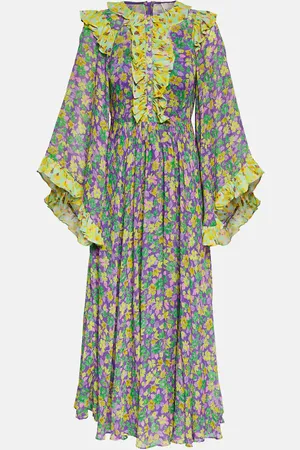 ALÉMAIS AlÃ©mais Dylan floral crÃªpe midi dress