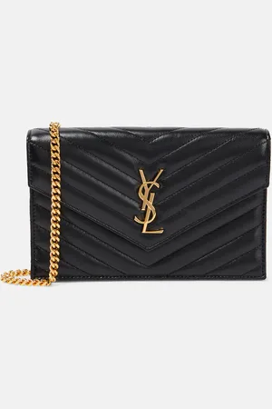 Saint Laurent Cassandre Envelope leather wallet on chain