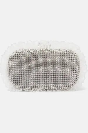 Self-Portrait X Christopher Kane crystal-embellished clutch