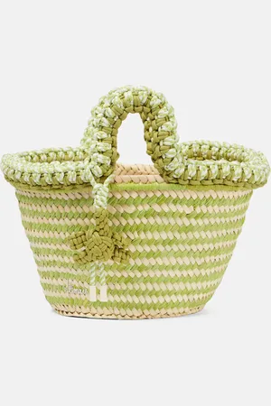 ALÉMAIS Dee Dee Small raffia tote bag