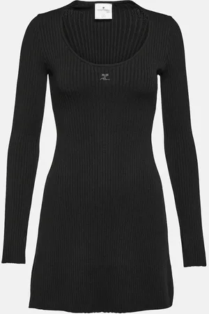 Courrèges Ribbed-knit jersey minidress