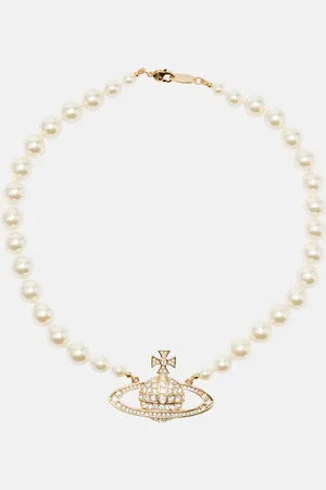 Vivienne Westwood Bas Relief Orb faux pearl choker