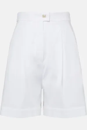 Max Mara Sultano cotton-blend poplin Bermuda shorts
