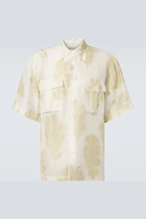DRIES VAN NOTEN Printed silk bowling shirt