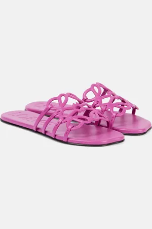 Loewe Anagram leather slides