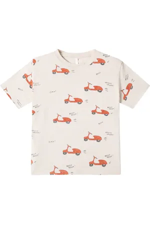 Rylee + Cru Printed cotton slub T-shirt
