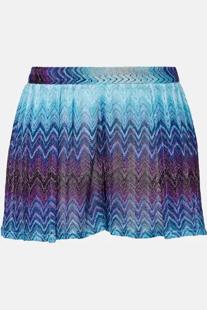 Missoni Zig Zag lame wide-leg shorts