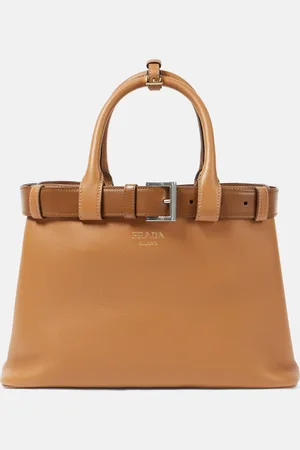 Prada Buckle Medium leather tote bag