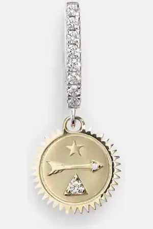 Foundrae Dream Mini 18kt yellow and white single earring with diamonds