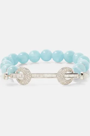 Ananya Chakra 18kt white gold bracelet with aquamarines and diamonds