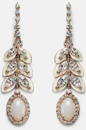 Kamyen 18kt earrings with opal and diamonds