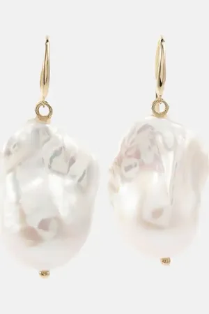 Mateo 14kt drop earrings with baroque pearls