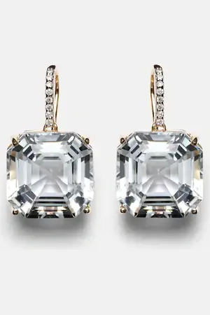 Mateo 14kt earrings with quartz and diamonds
