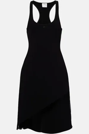 Courrèges Infinity asymmetric crepe minidress