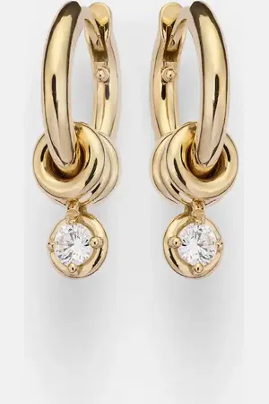SPINELLI KILCOLLIN Zahra Micro 18kt hoop earrings with diamonds
