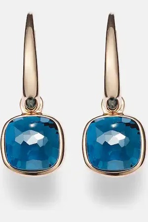 Pomellato Nudo Mini 18kt rose earrings with topazes