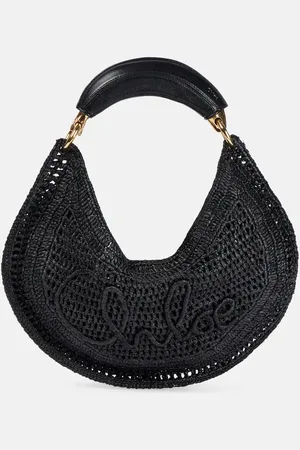 Chloé Summer Banana Small raffia shoulder bag