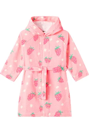 Jelly Mallow Strawberry printed cotton-blend terry robe