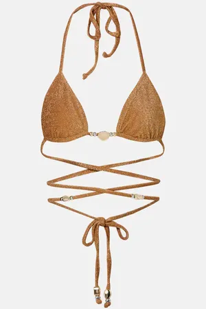 SAME Shell embellished bikini top