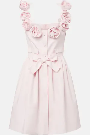 Giambattista Valli Floral-applique cotton minidress