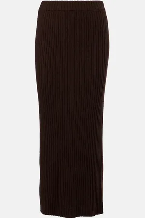 Jardin des Orangers Ribbed-knit cashmere maxi skirt