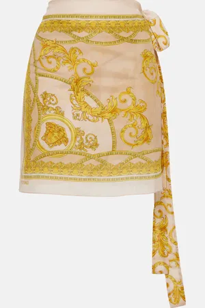 VERSACE Barocco cotton and silk beach cover-up