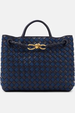 Bottega Veneta Andiamo Medium leather and denim tote bag