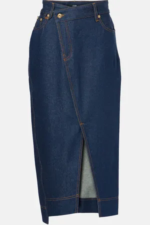 Jacquemus La Jupe De-Nimes asymmetric denim midi skirt