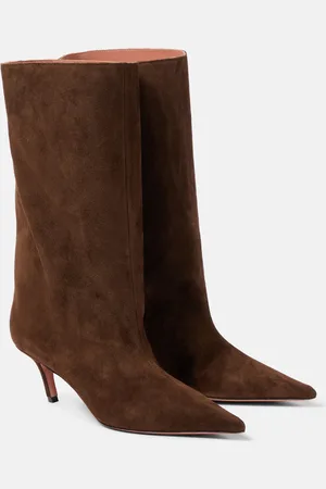 Amina Muaddi Fiona 60 suede knee-high boots