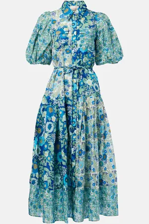ALÉMAIS Sacha floral ramie shirt dress