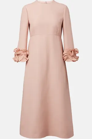 VALENTINO Ruffled Crepe Couture midi dress