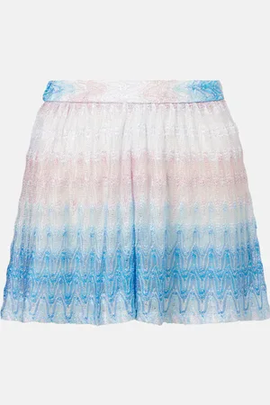 Missoni Perforated high-rise lame skort